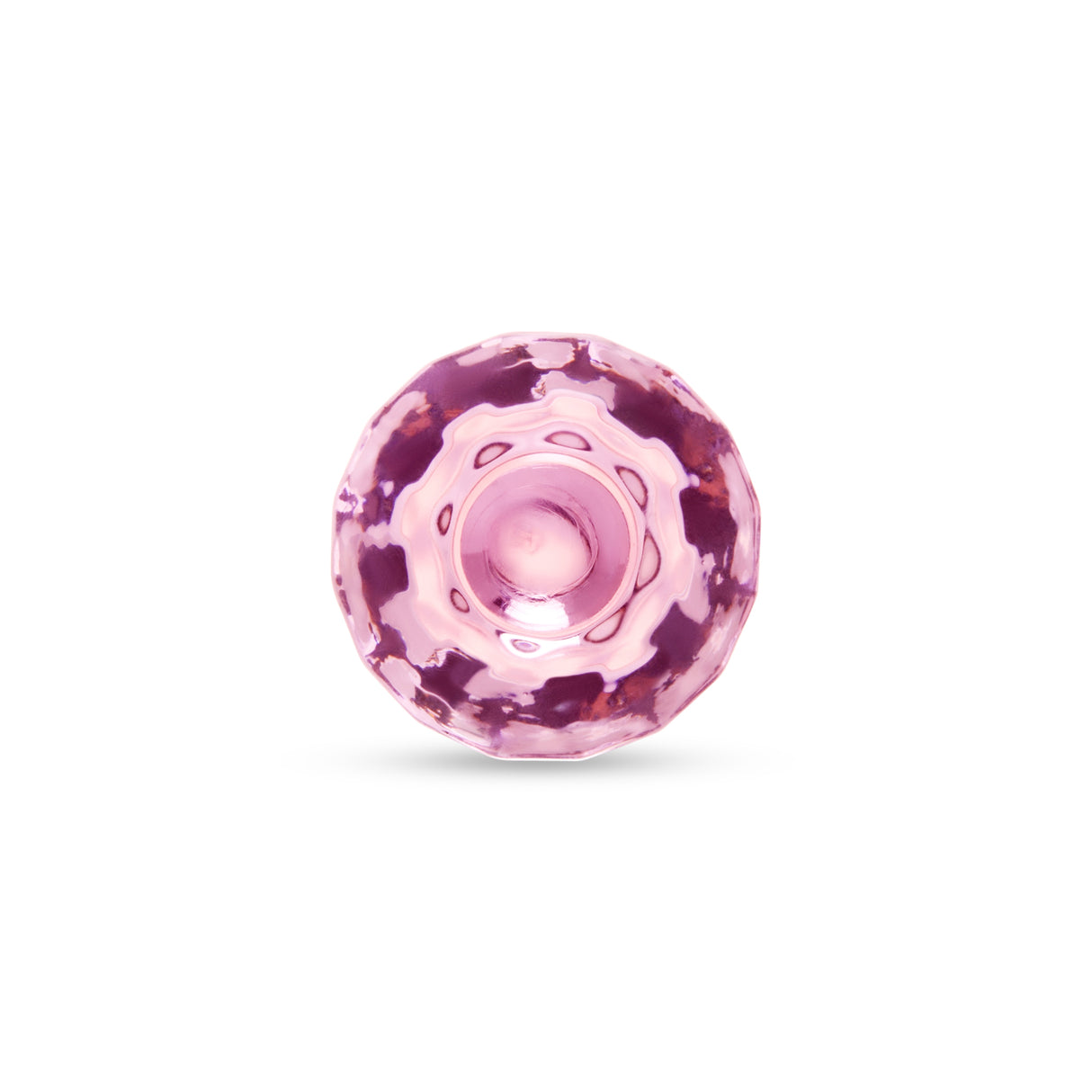 3.35" Pink Groove Butt Plug Textured Flared Base