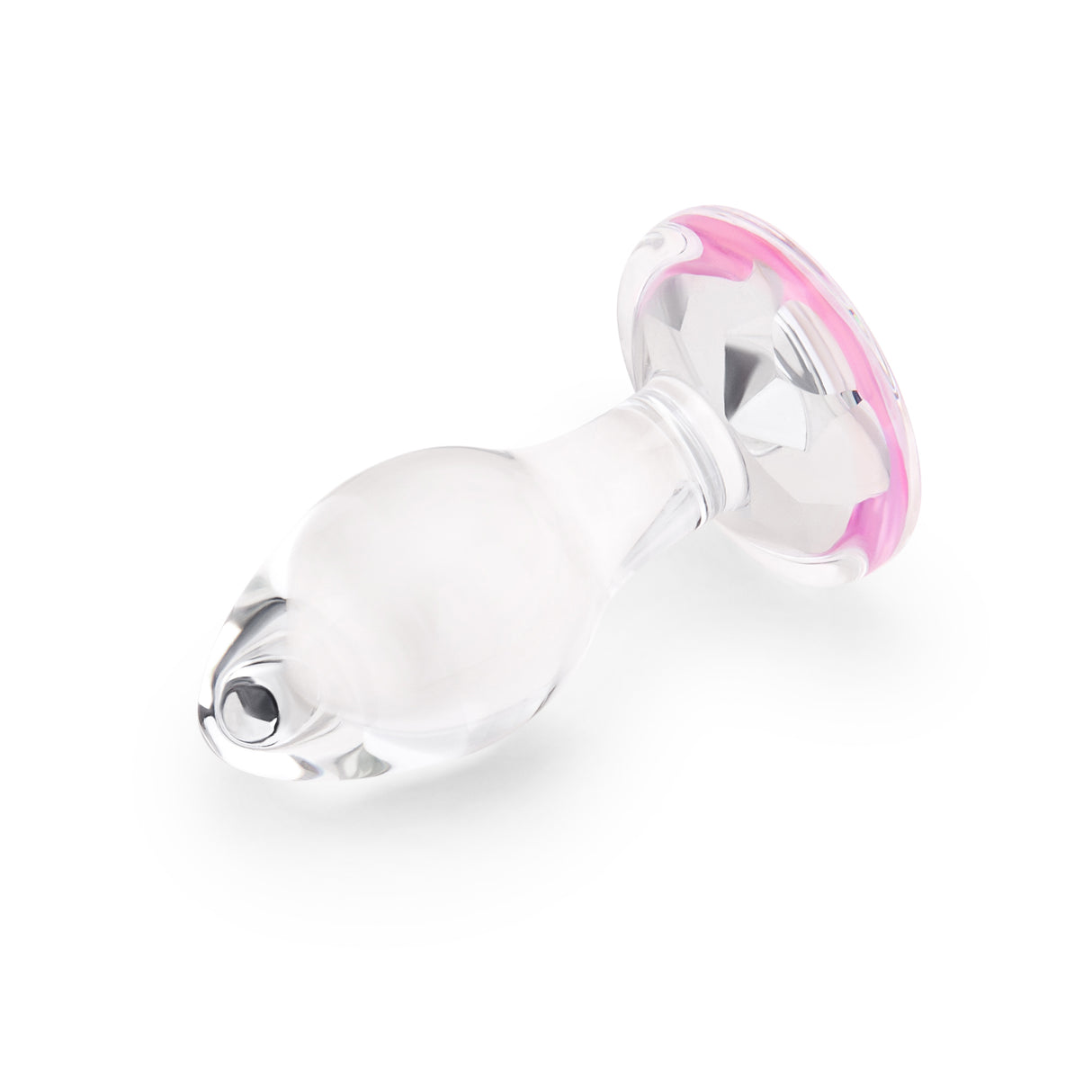 3" Pink Sparkle Butt Plug - Small tip profile