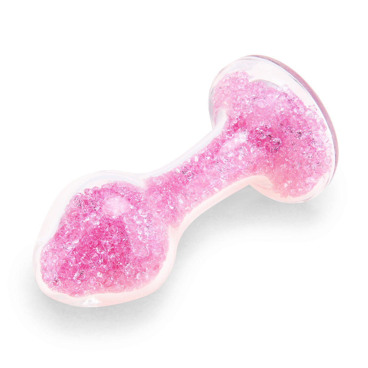 Profile Angle: Side view displaying the smooth teardrop shape, translucent body, and proportion of the base.