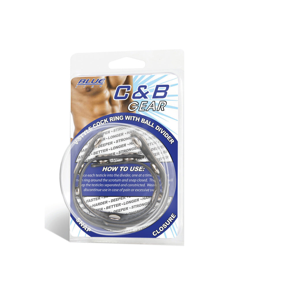 V-Style Cock Ring with Ball Divider