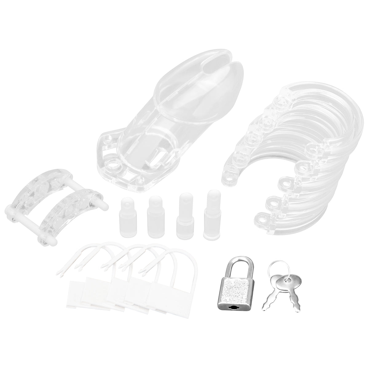 Acrylic See-thru Chastity Cock Cage with Lock