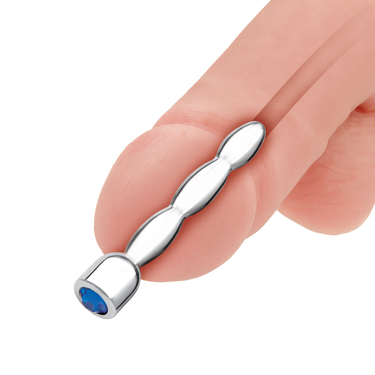 2" Stainless Steel Bling Bling Wavy Penis Plug