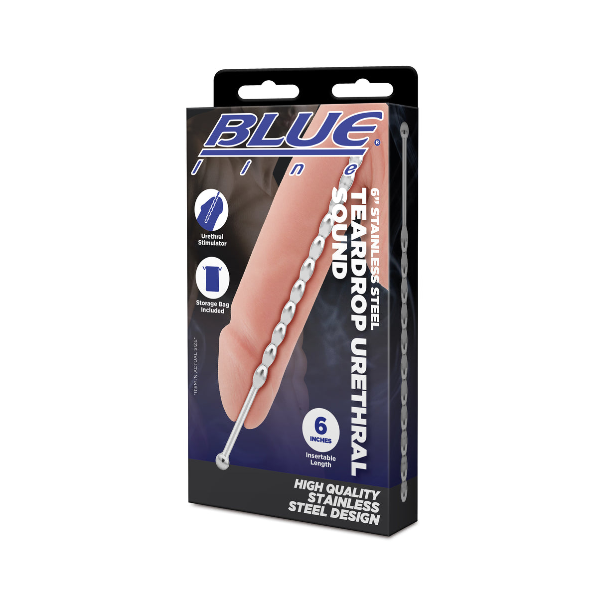 6" Stainless Steel Teardrop Urethral Sound