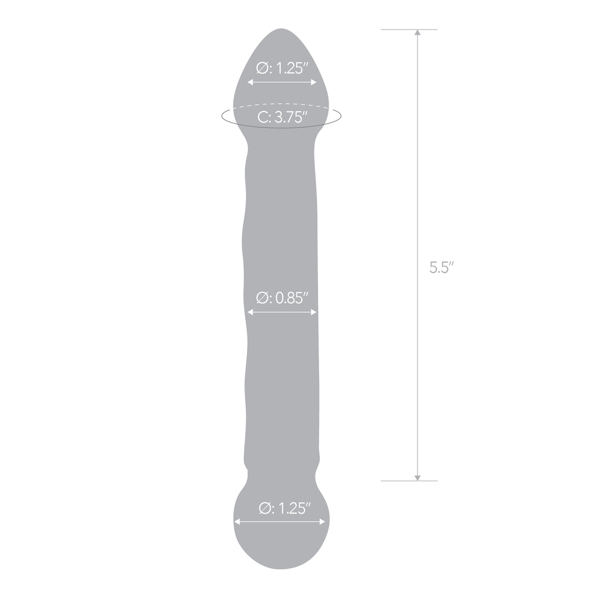 6.5" Textured Double Sided Blue Dildo