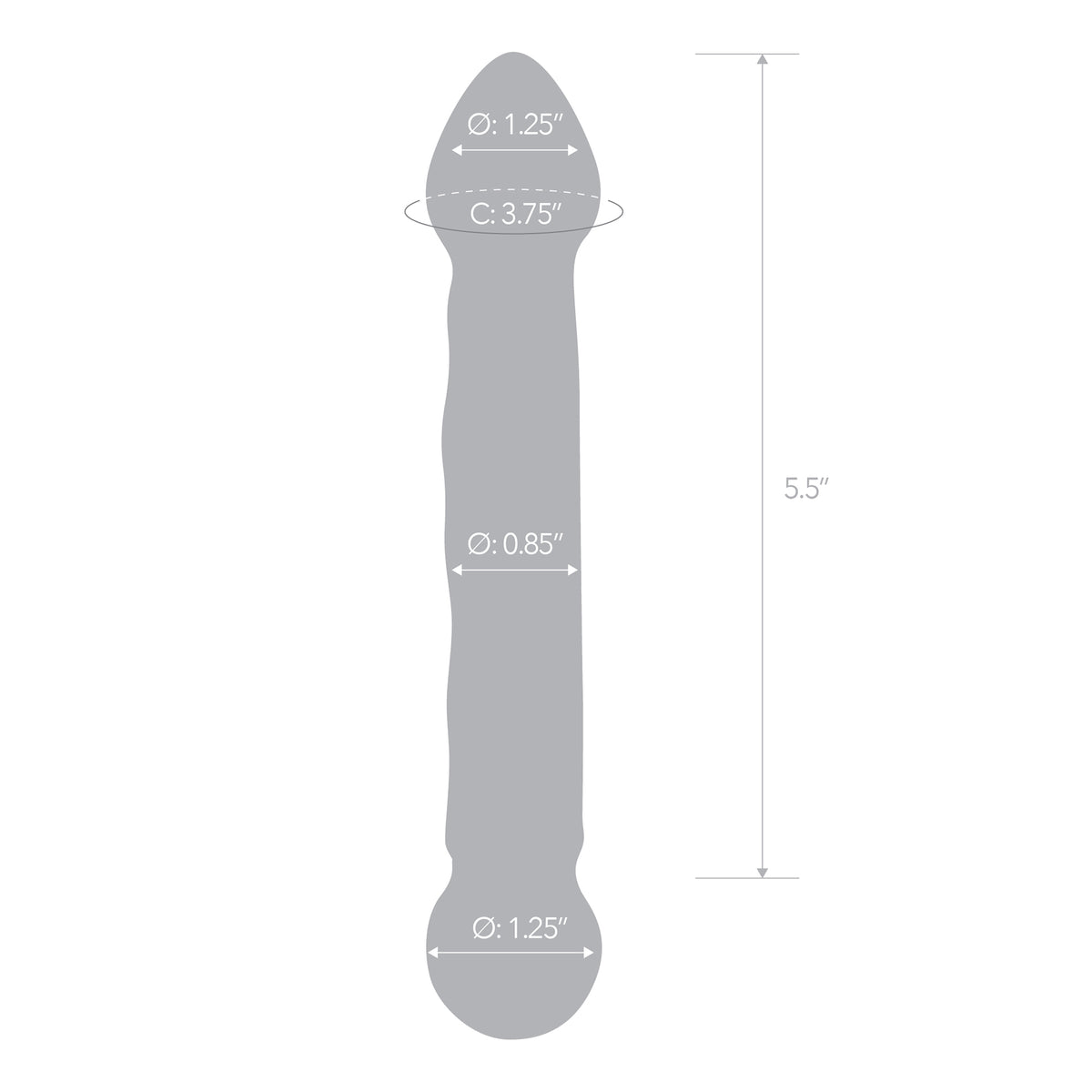 6.5" Textured Double Sided Blue Dildo