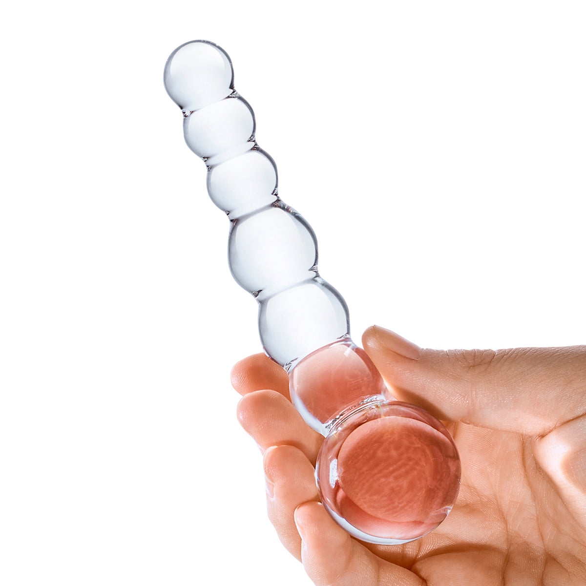 3.75" Curved Glass Anal Beads