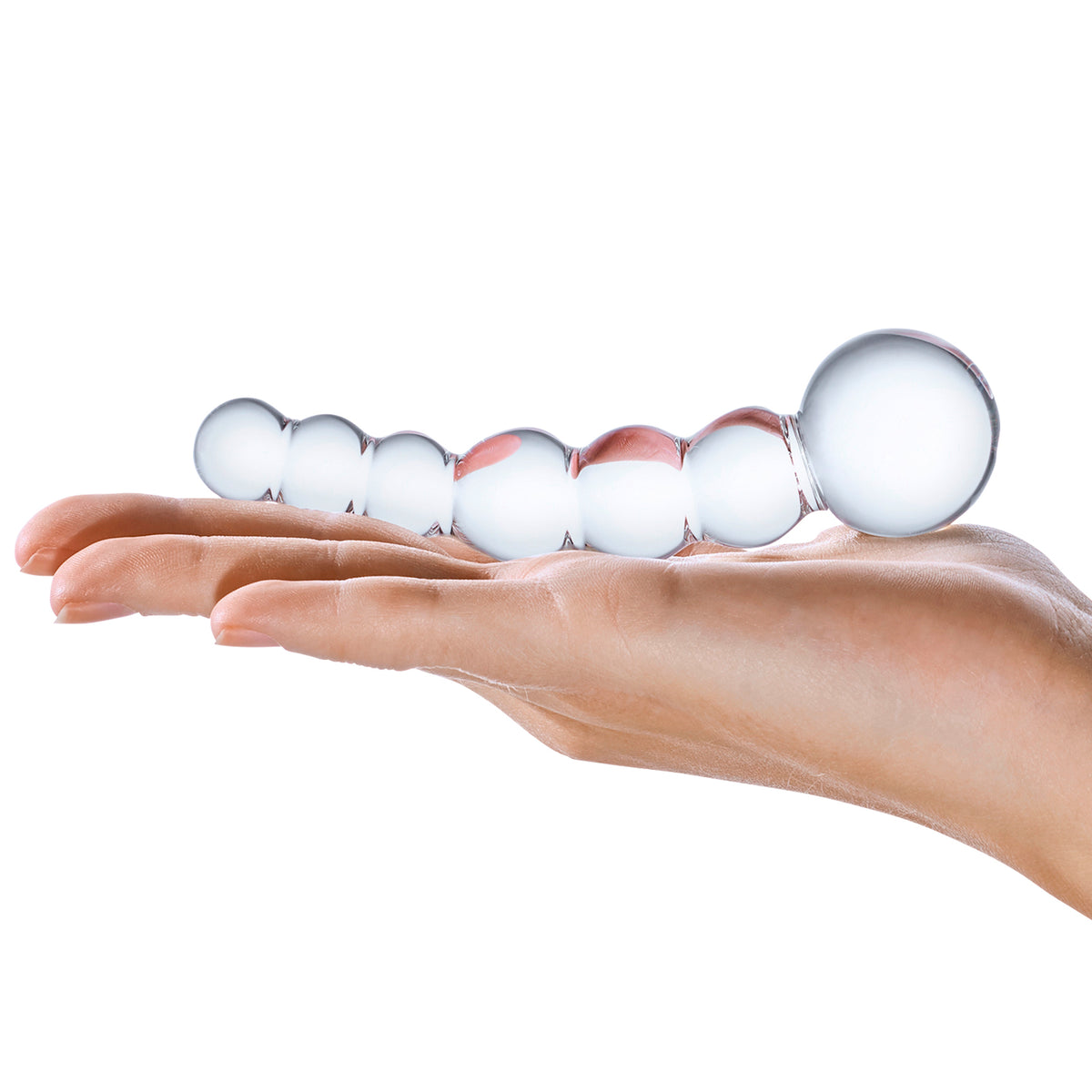 3.75" Curved Glass Anal Beads