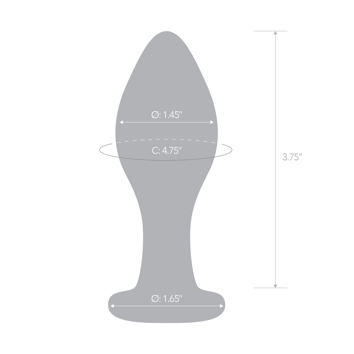 8.25" Crank & Grind Nubbed Glass Butt Plug