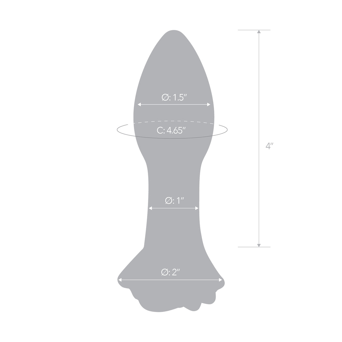 5" Rose Butt Plug