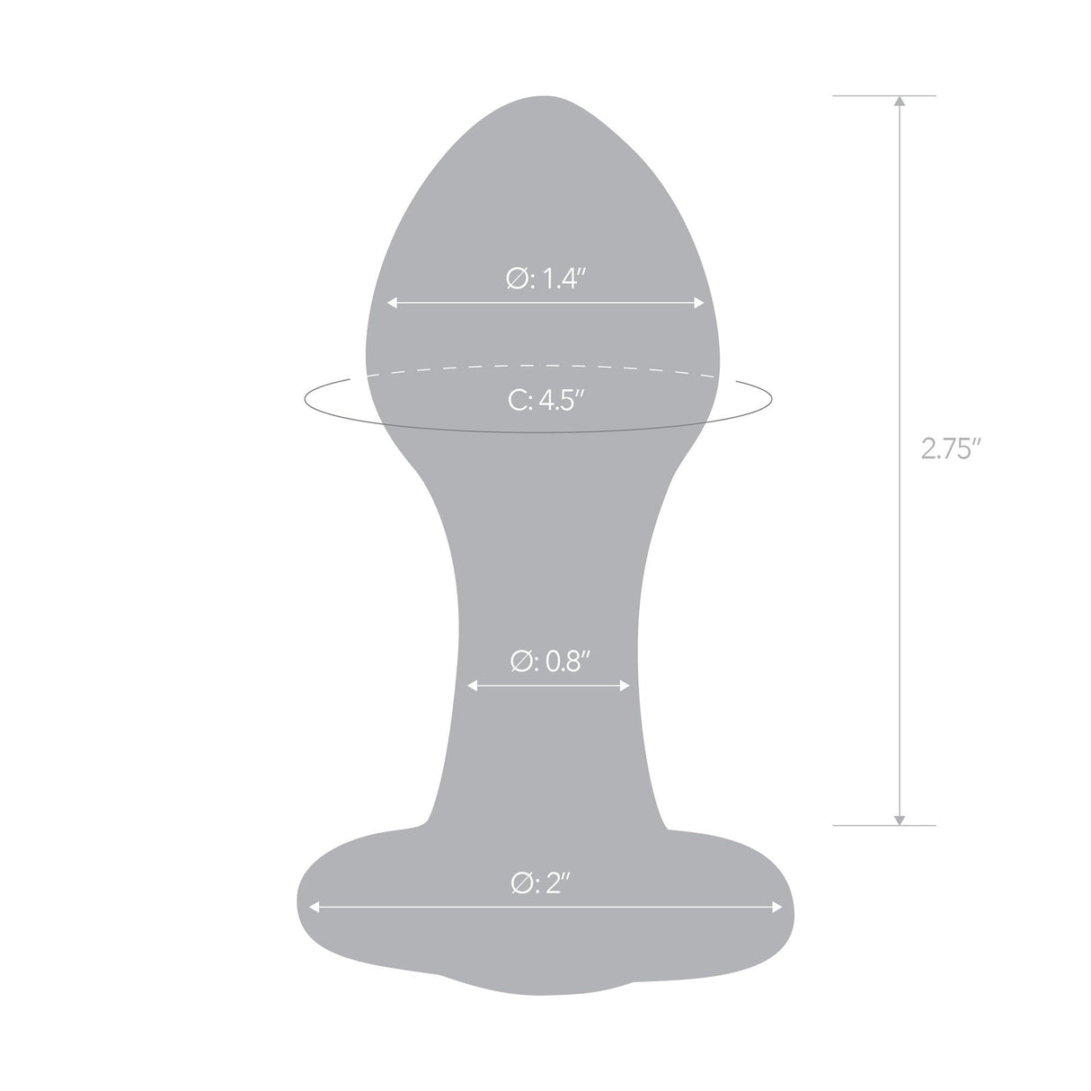 3.5" Bling Bling Jeweled Butt Plug