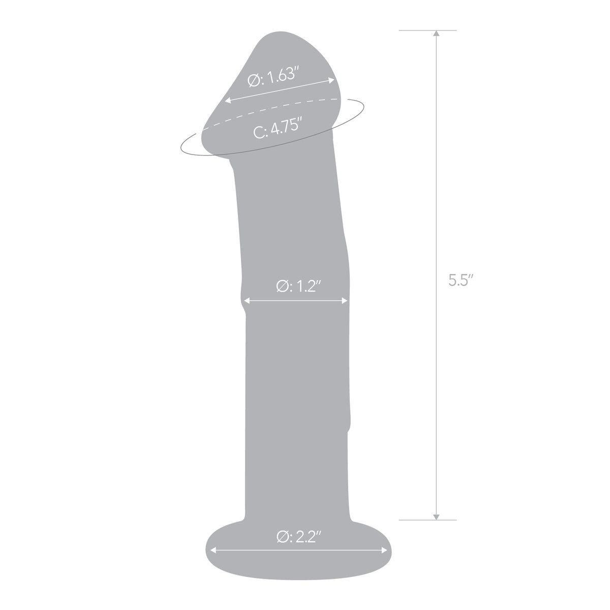 6" Veiny Glass Dildo With Flat Base