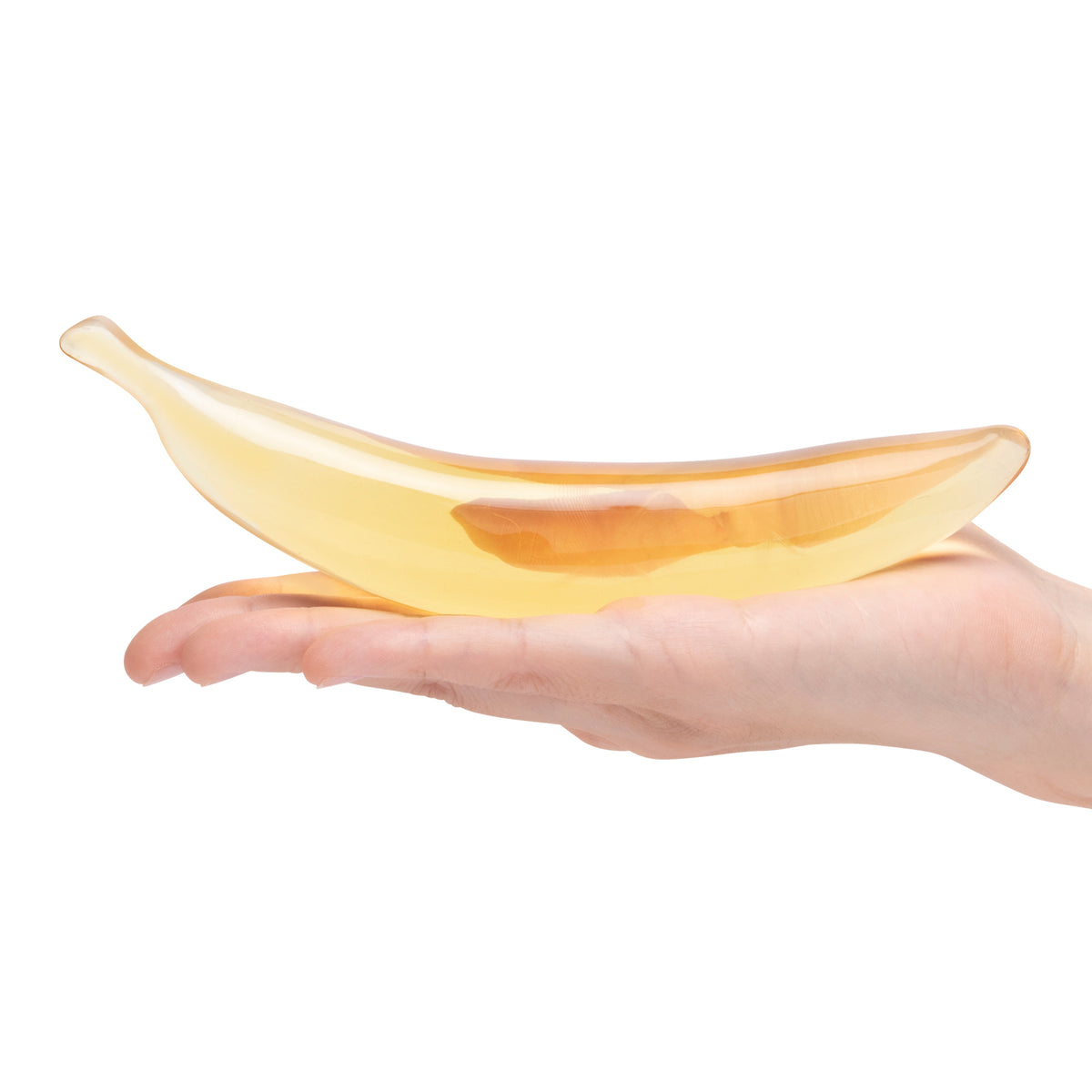 7" Banana Joy Curved Glass Dildo