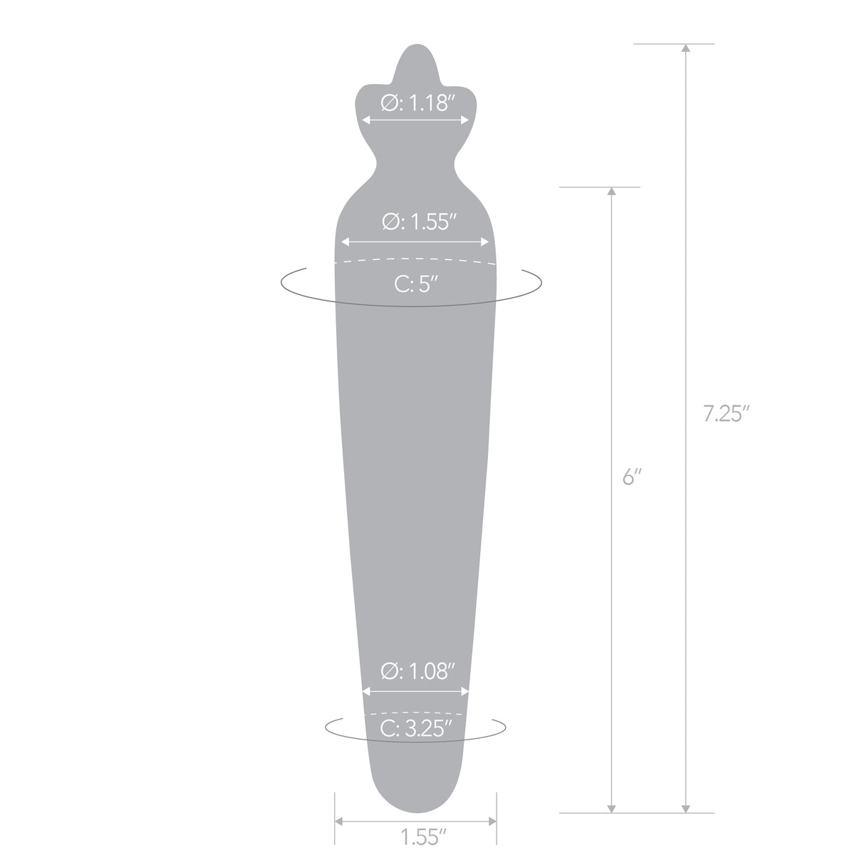 Bunny's Secret 7.25" Glass Dildo