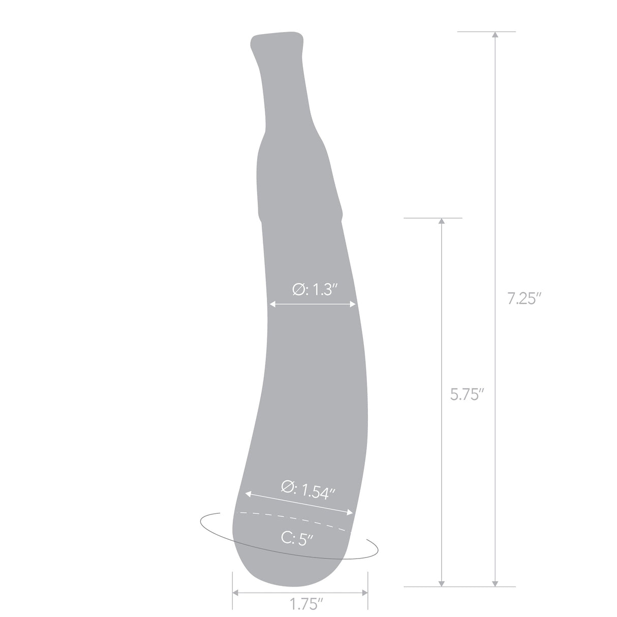 Eggplant Ecstasy 7.25" Glass Dildo