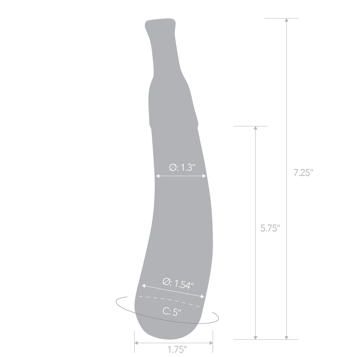 Eggplant Ecstasy 7.25" Glass Dildo