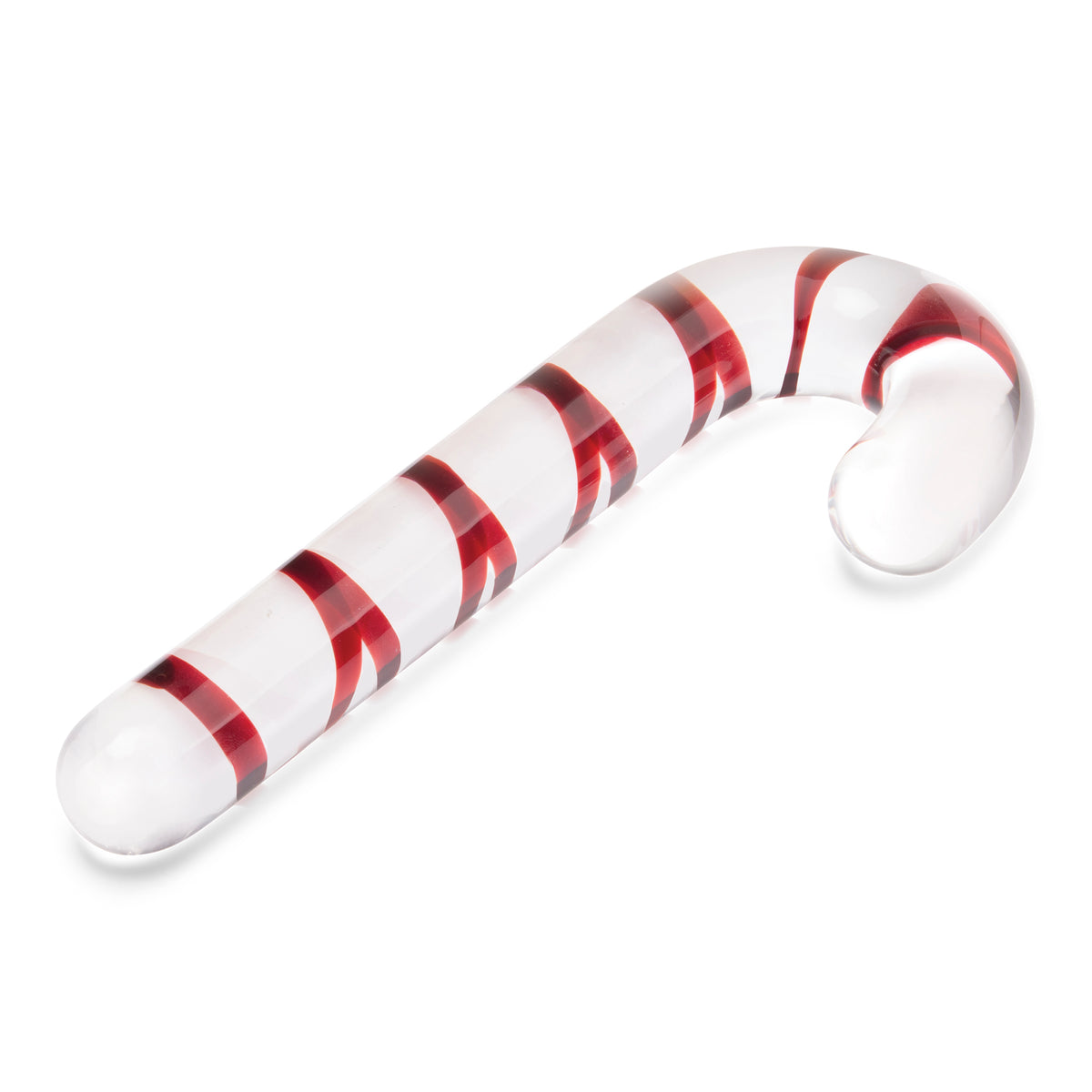 7.5" Candy Cane Dream Glass Dildo