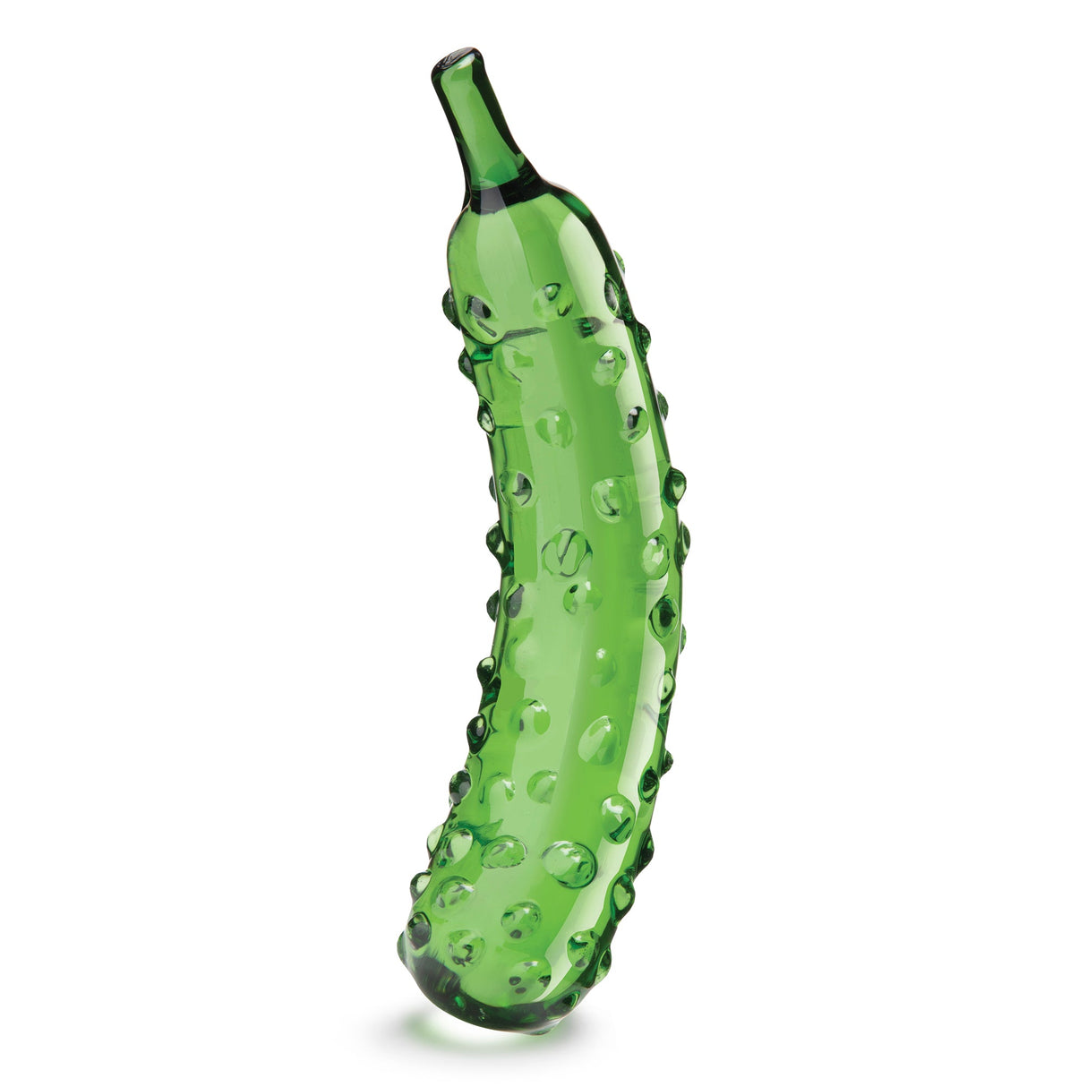 Caressing Cucumber 8.25" Glass Dildo