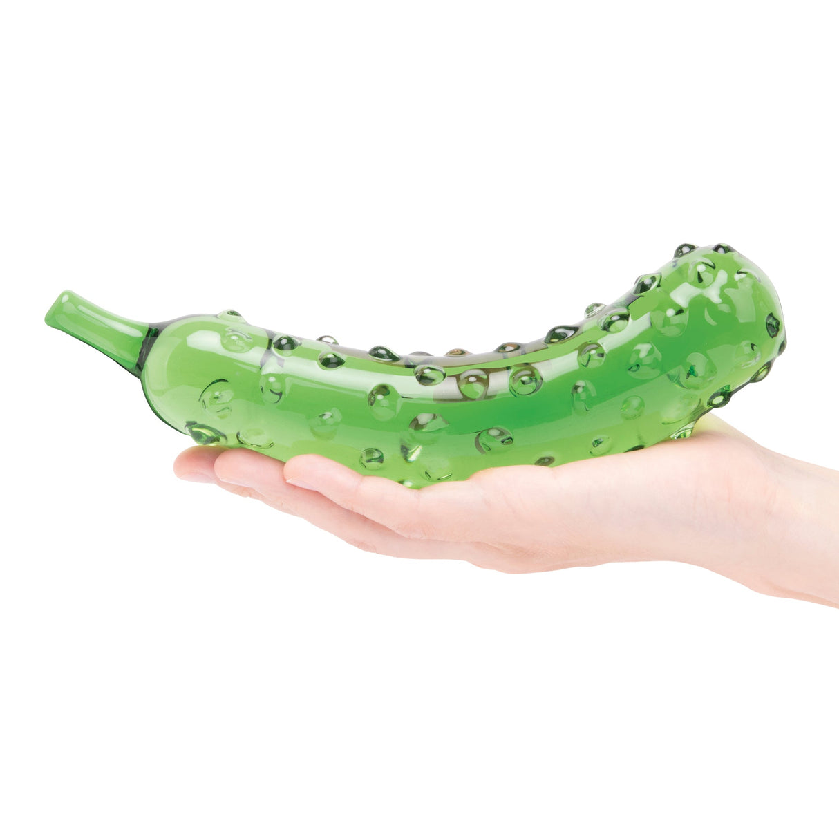Caressing Cucumber 8.25" Glass Dildo