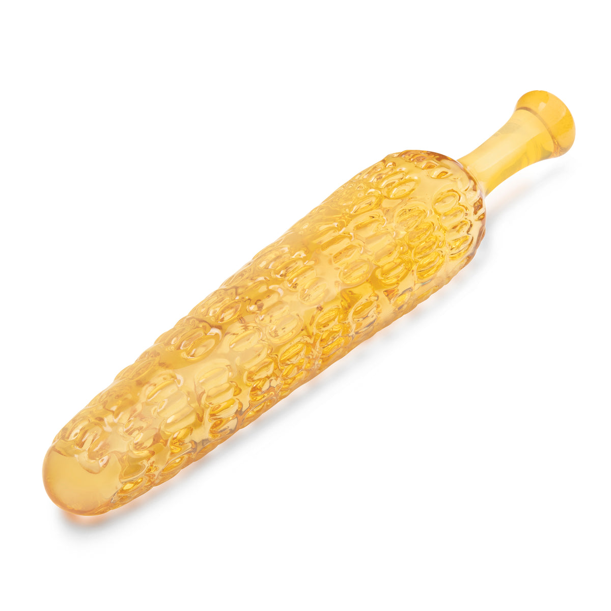 8" Cornstar Rippled Glass Dildo