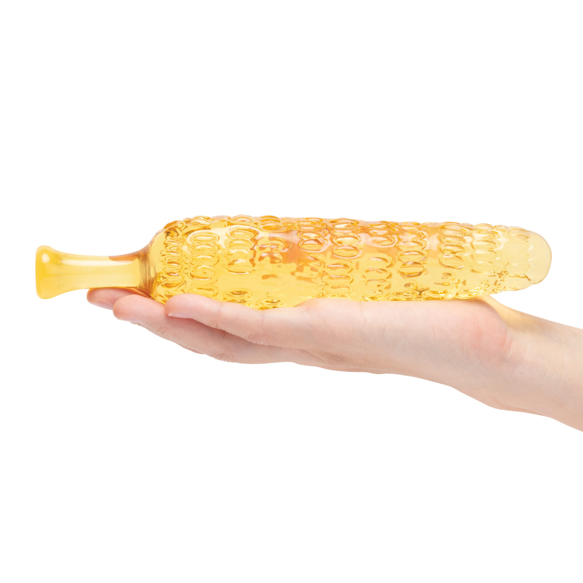 8" Cornstar Rippled Glass Dildo