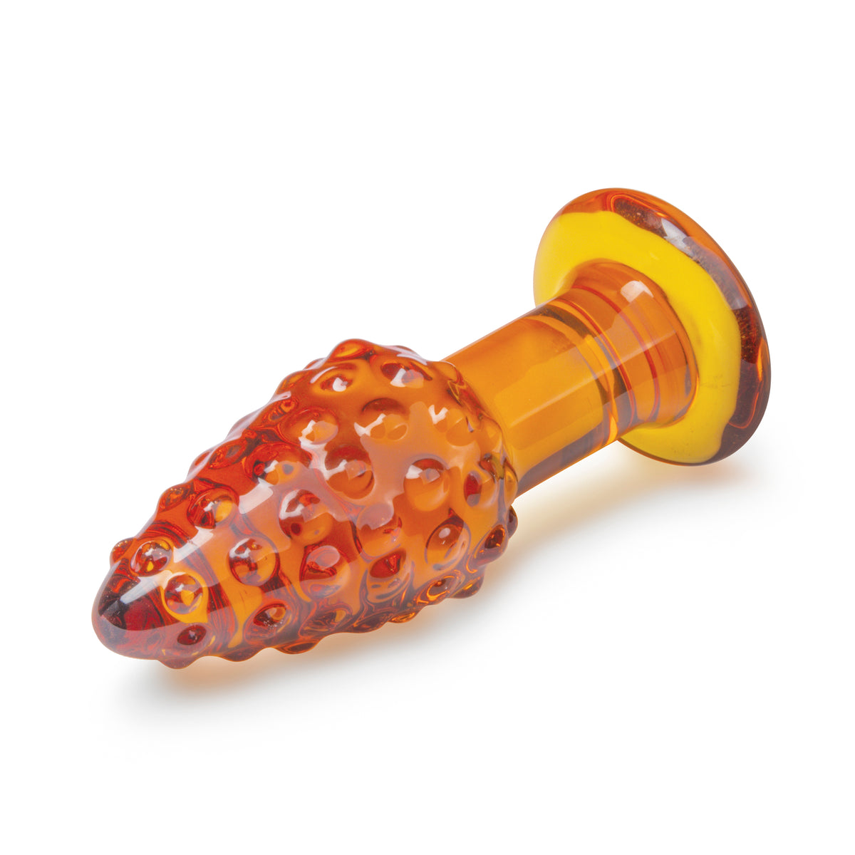 4" Cornstar Nubbed Glass Butt Plug