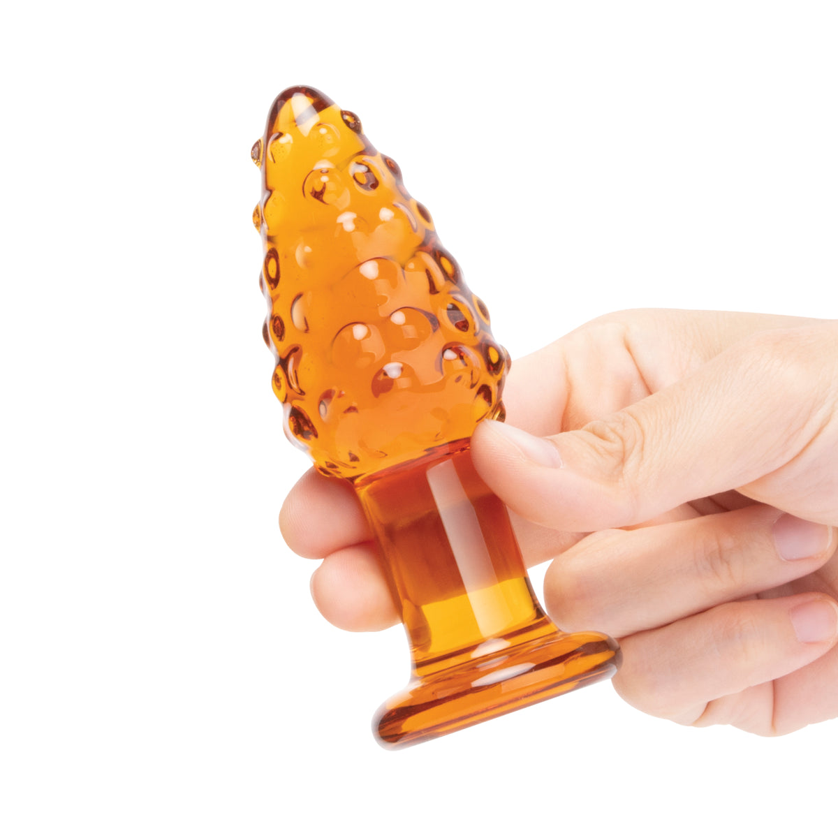 4" Cornstar Nubbed Glass Butt Plug