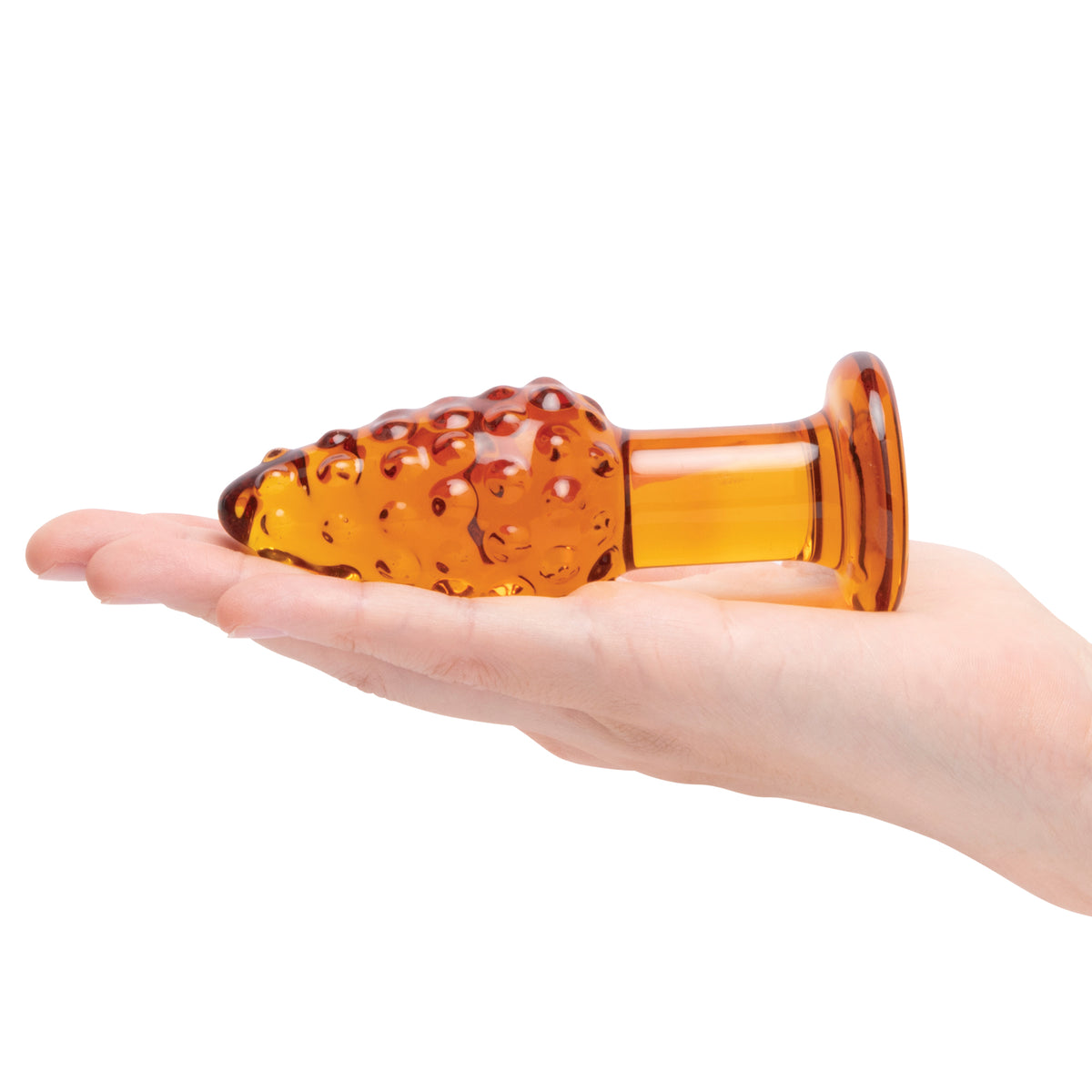 4" Cornstar Nubbed Glass Butt Plug
