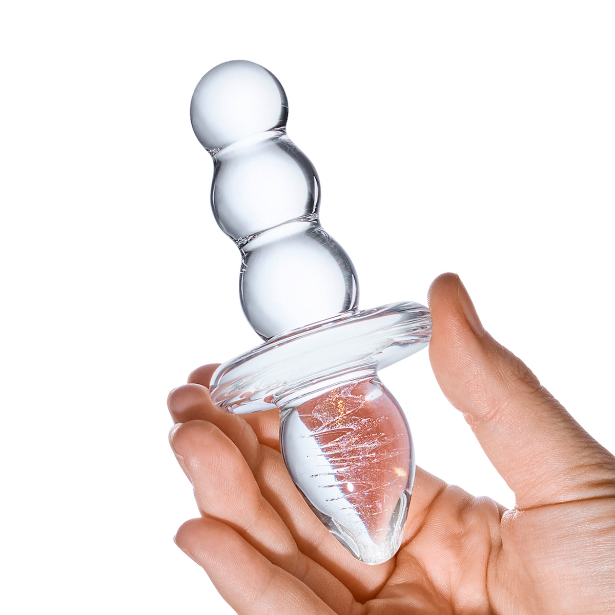 2.25" Titus Beaded Glass Anal Plug