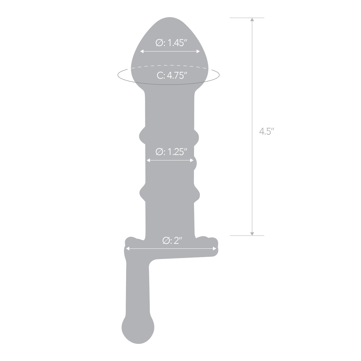 4.5" Candy Land Juicer Nubbed Glass Butt Plug