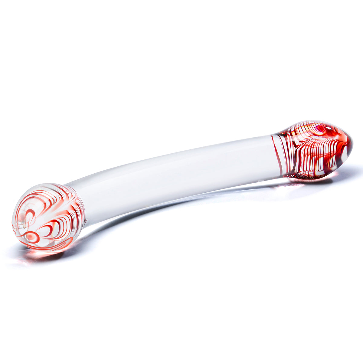 6.5" Red Head Double Glass Dildo