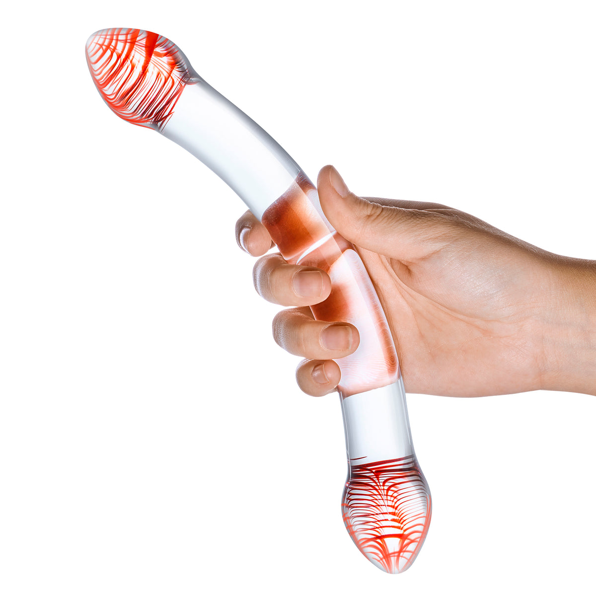 6.5" Red Head Double Glass Dildo