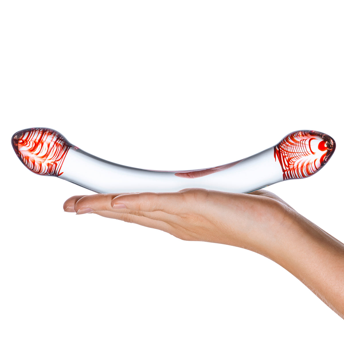 6.5" Red Head Double Glass Dildo