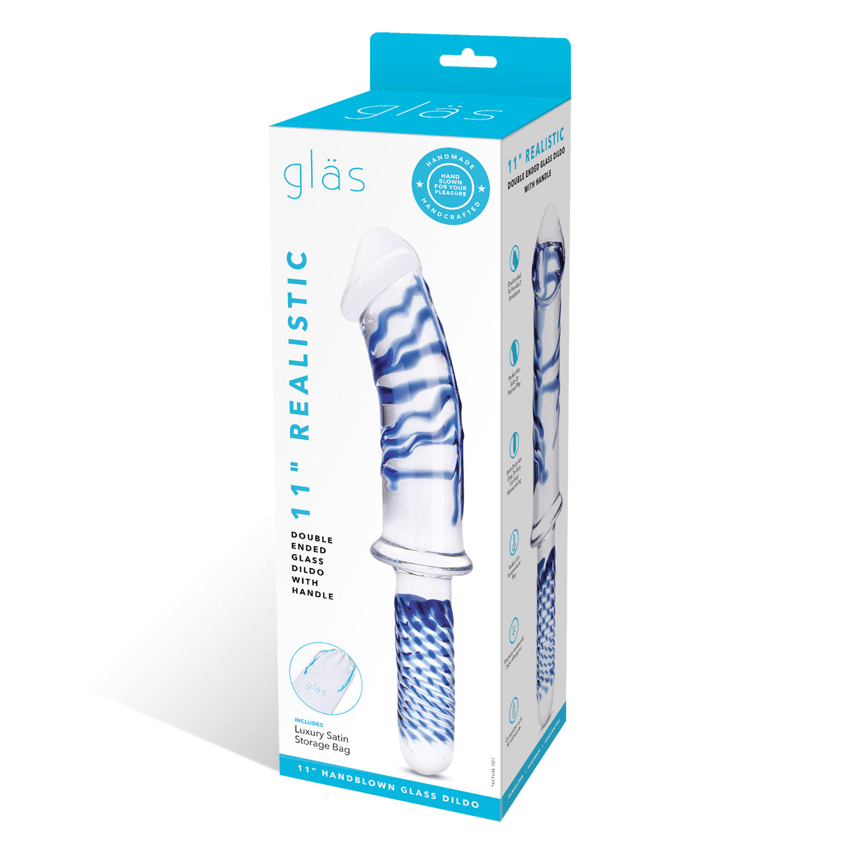 11" Realistic Double Ended Dildo with Handle