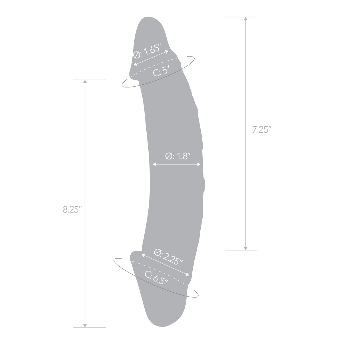10.5" Girthy Realistic Double Dong Glass Dildo