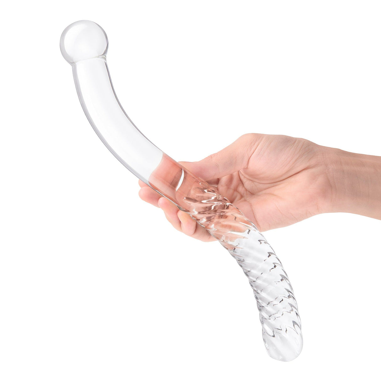 11" Pelvic Wand Curved Double Ended Dildo