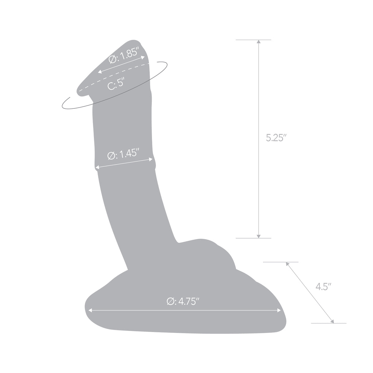 7.5" Rideable Realistic Penis Glass Dildo