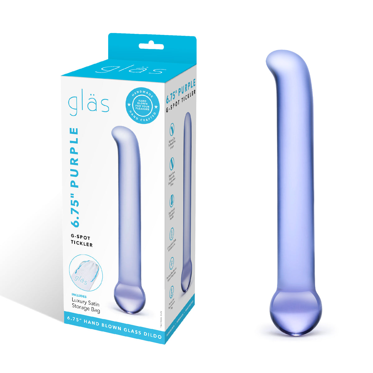 5.5" Purple G-Spot Glass Dildo