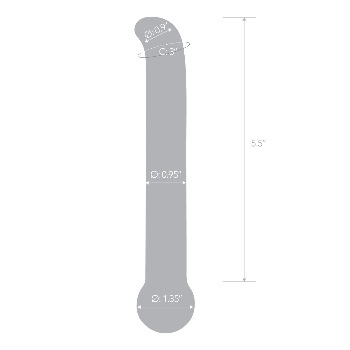 5.5" Purple G-Spot Glass Dildo