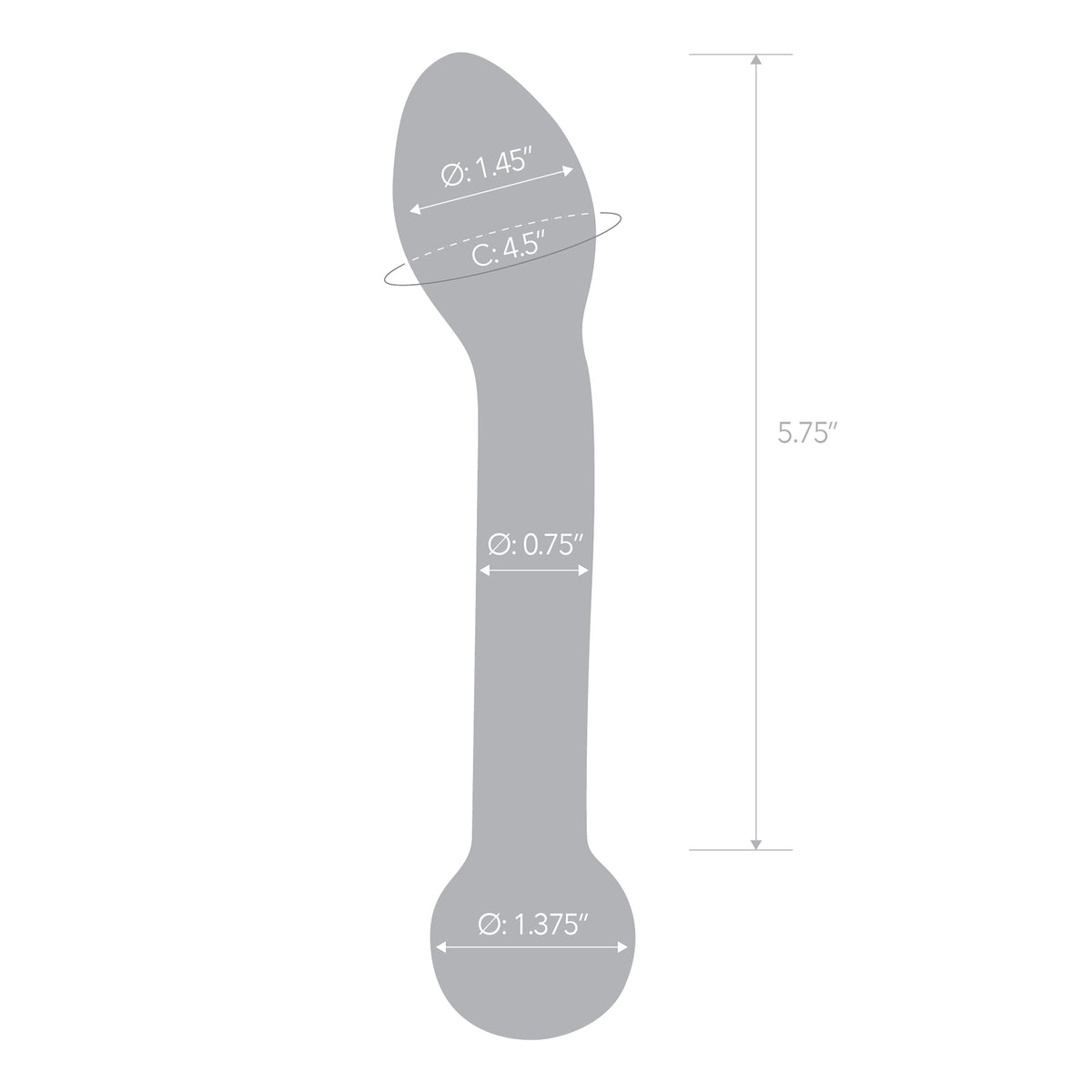 5.75" Honey Dripper Double Ended Glass Anal Dildo