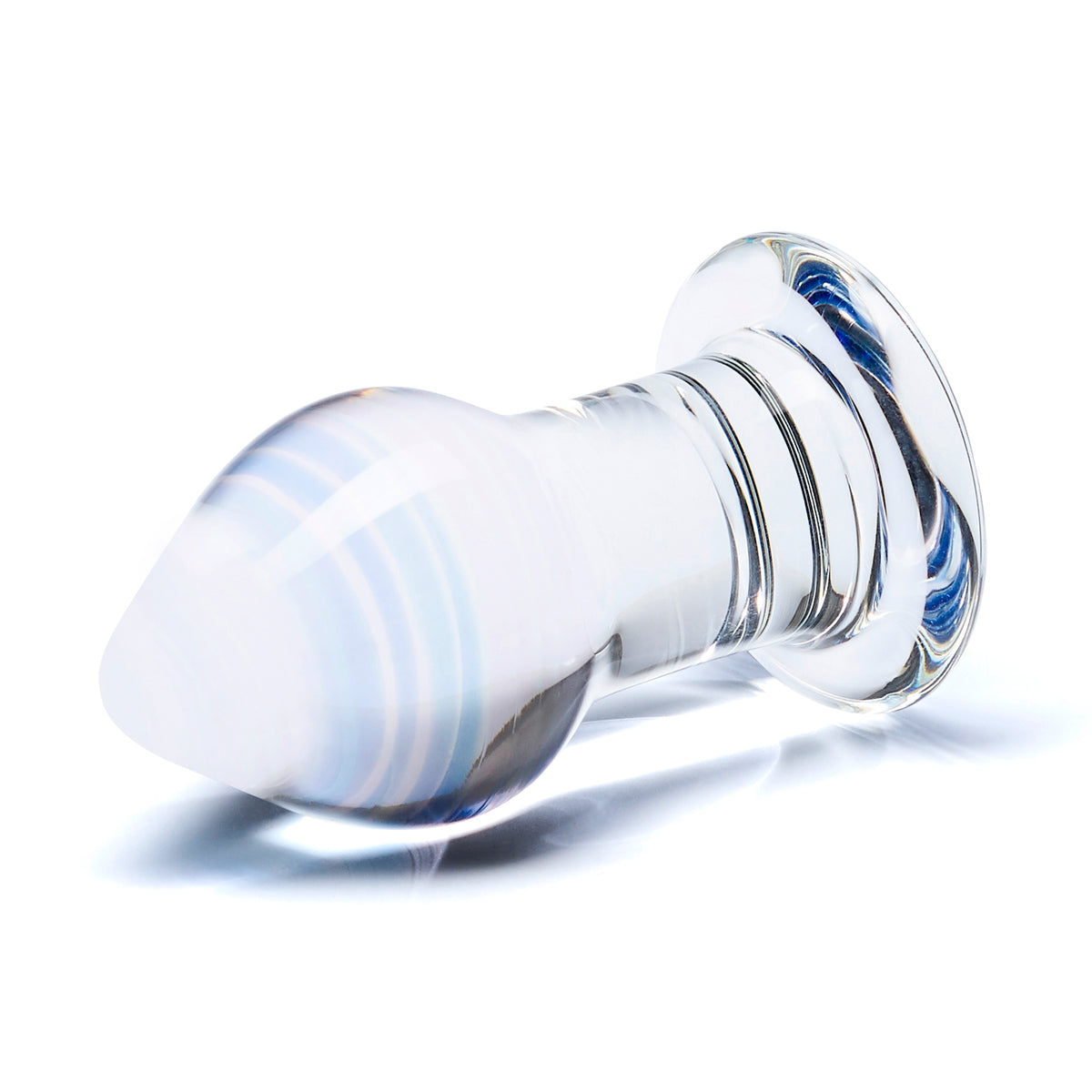 2.75" Amethyst Rain Glass Butt Plug