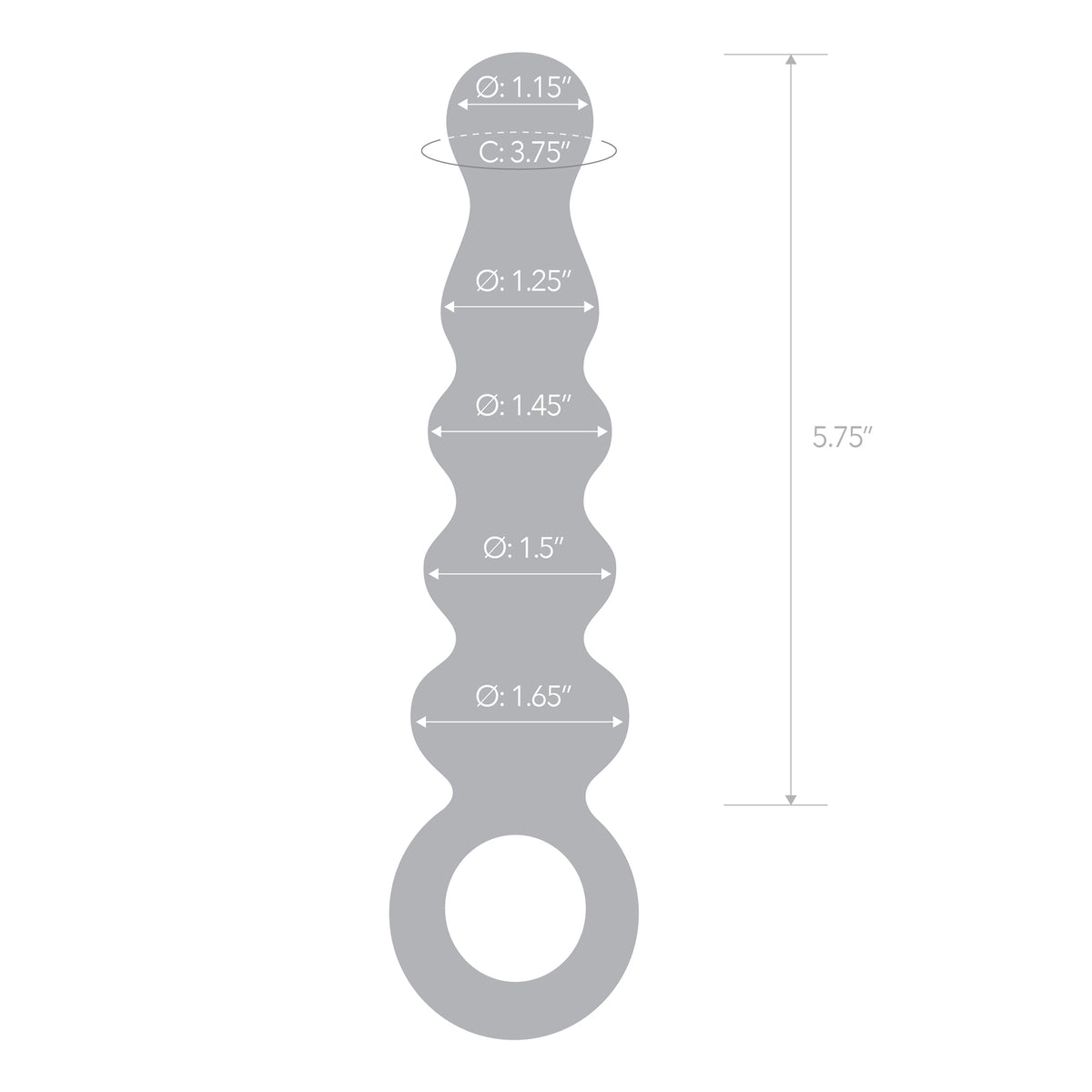 5.75" Quintessence Glass Anal Beads
