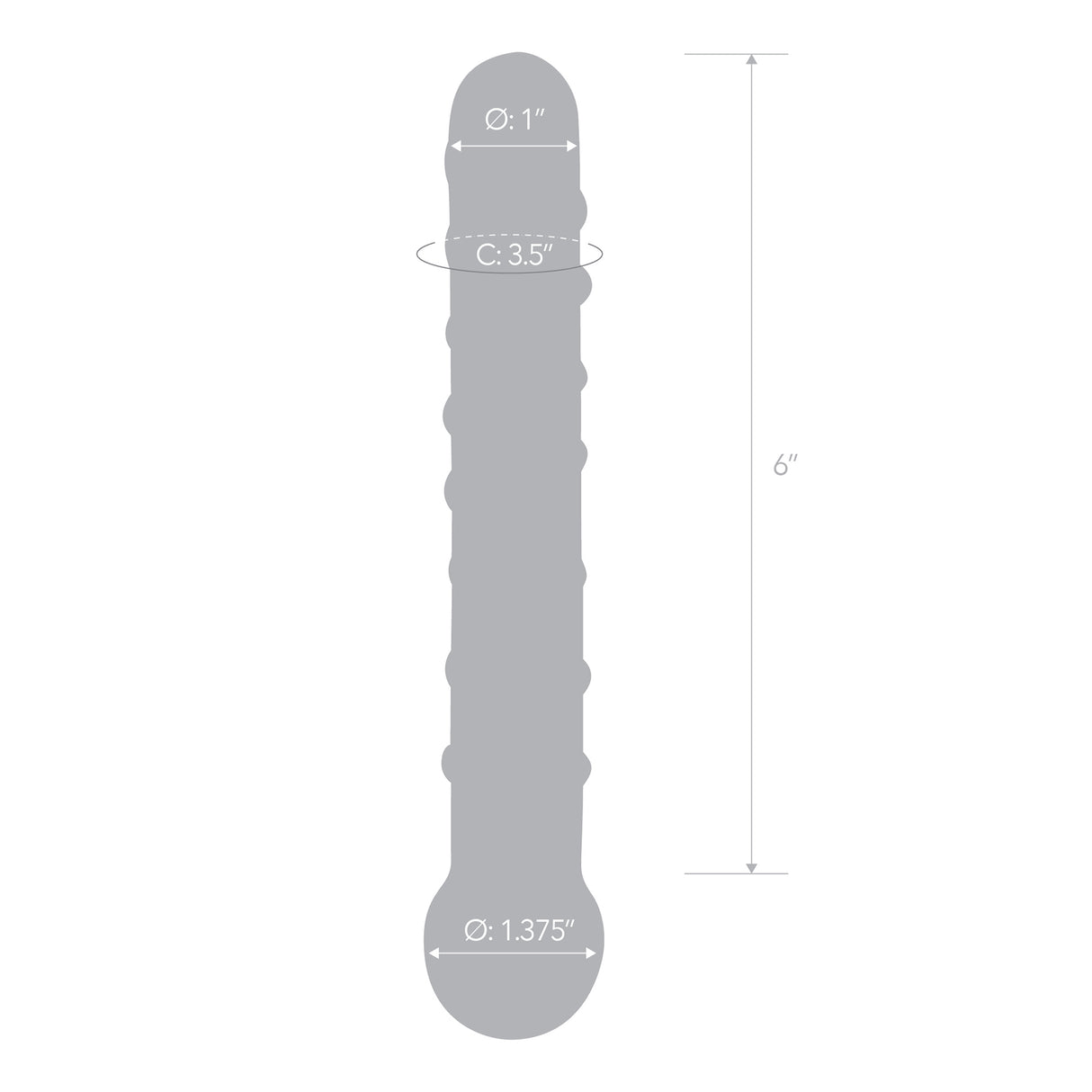 Callisto Nubbed Clear Dildo
