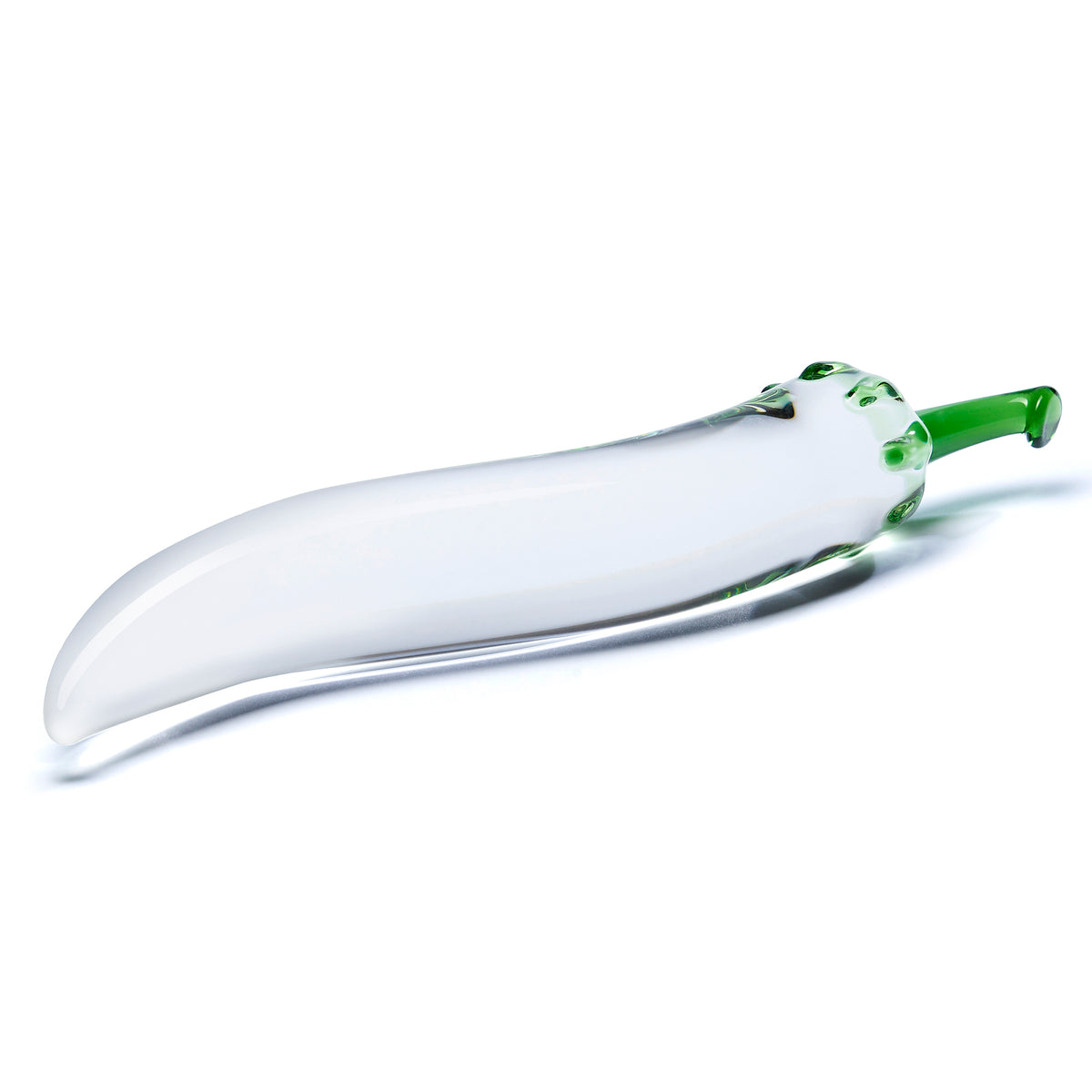 7" Naturals Chili Pepper Curved Glass Dildo