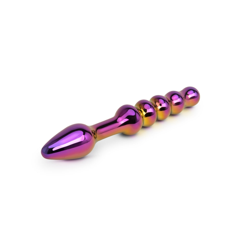7" Iridescent Chrome Glass Anal Beads