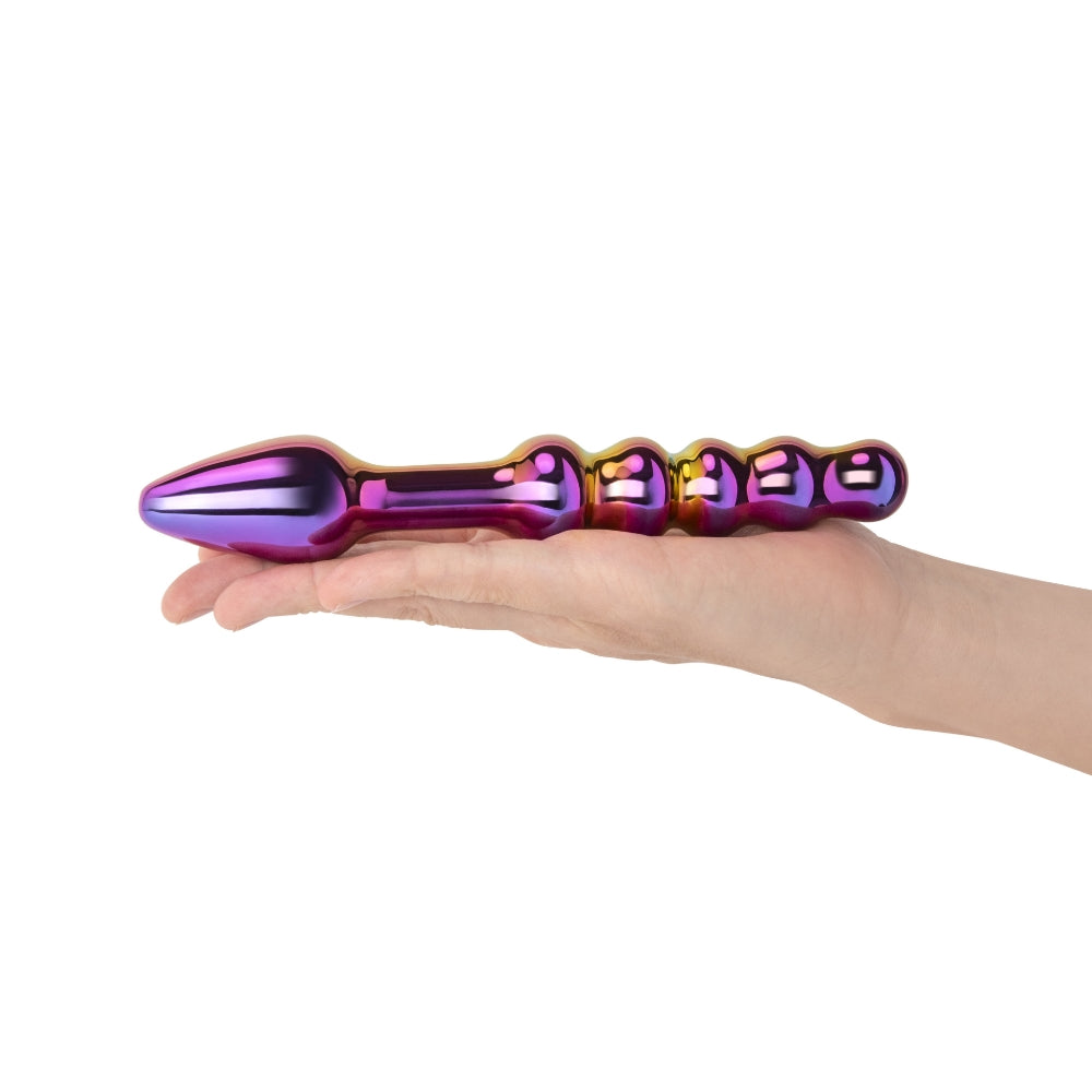 7" Iridescent Chrome Glass Anal Beads
