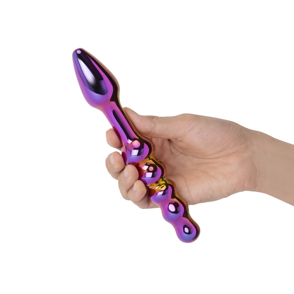 7" Iridescent Chrome Glass Anal Beads