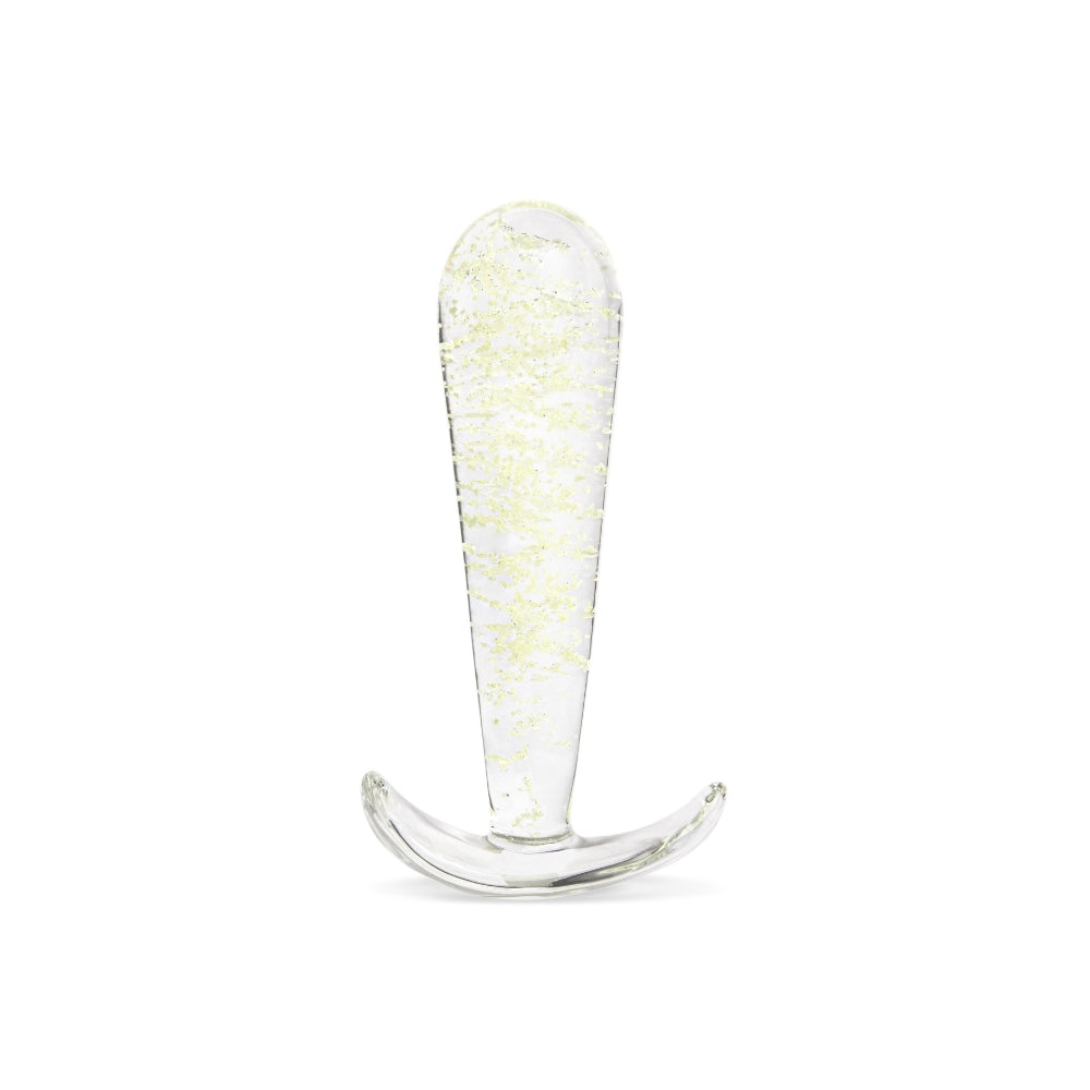5" Glow-In-The-Dark Tornado Large Glass Butt Plug
