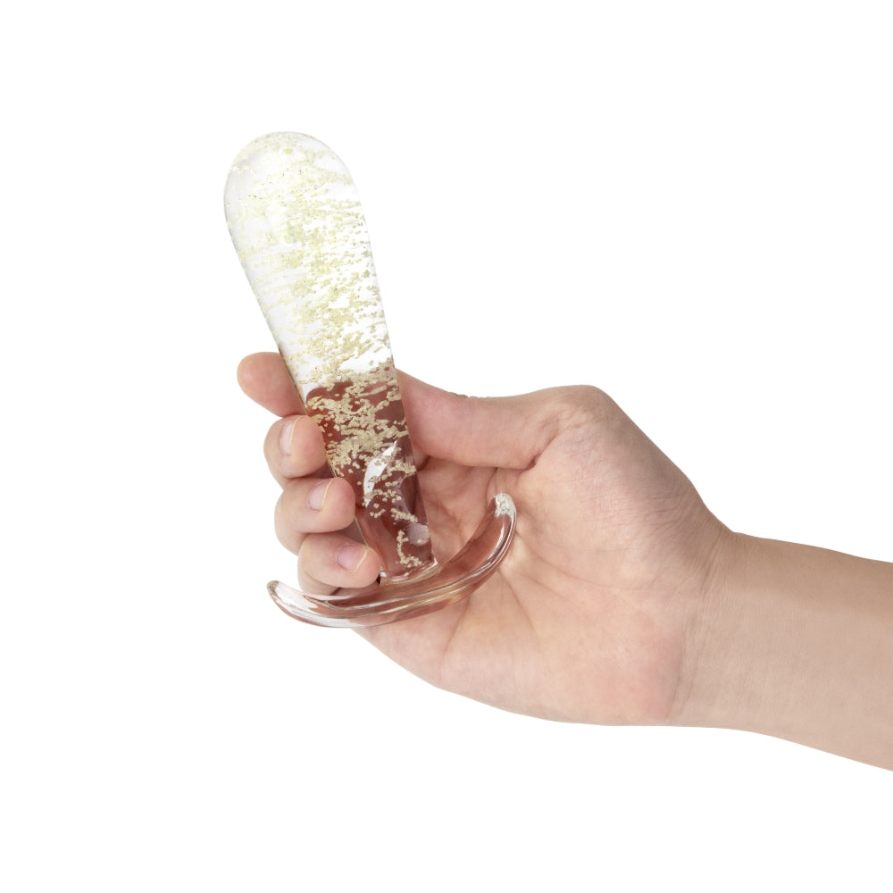 5" Glow-In-The-Dark Tornado Large Glass Butt Plug