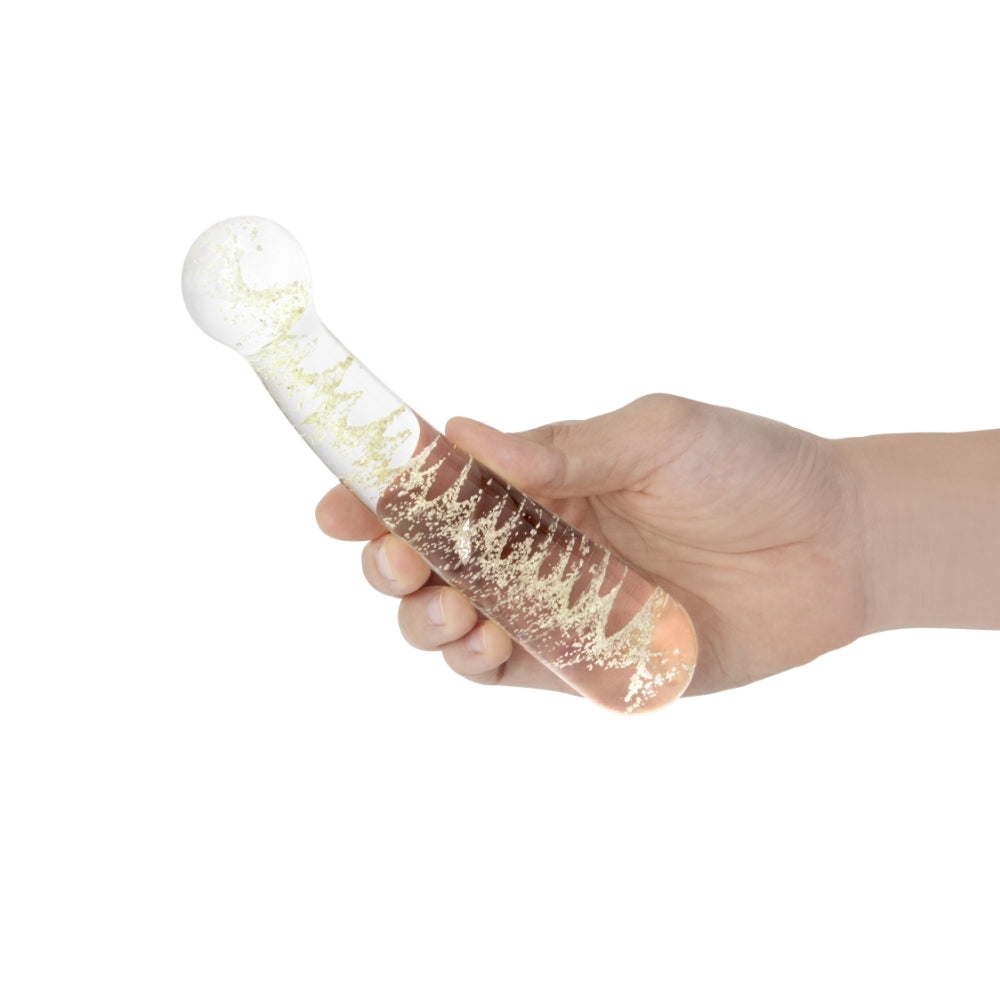 6.5" Glow-In-The-Dark Double Ended Thick Glass Dildo