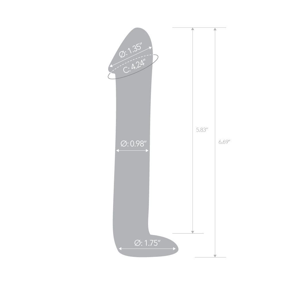 6.5" Glow-In-The-Dark Realistic Glass Dildo